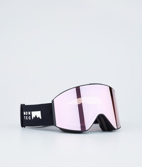 Masque De Ski – Noir Avec Écran Miroir Rose Saphir