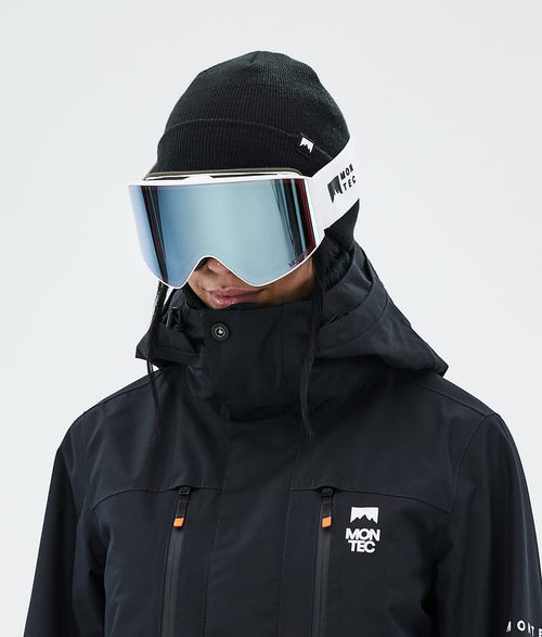 Masque De Ski – Noir Avec Écran Miroir Bleu Lune