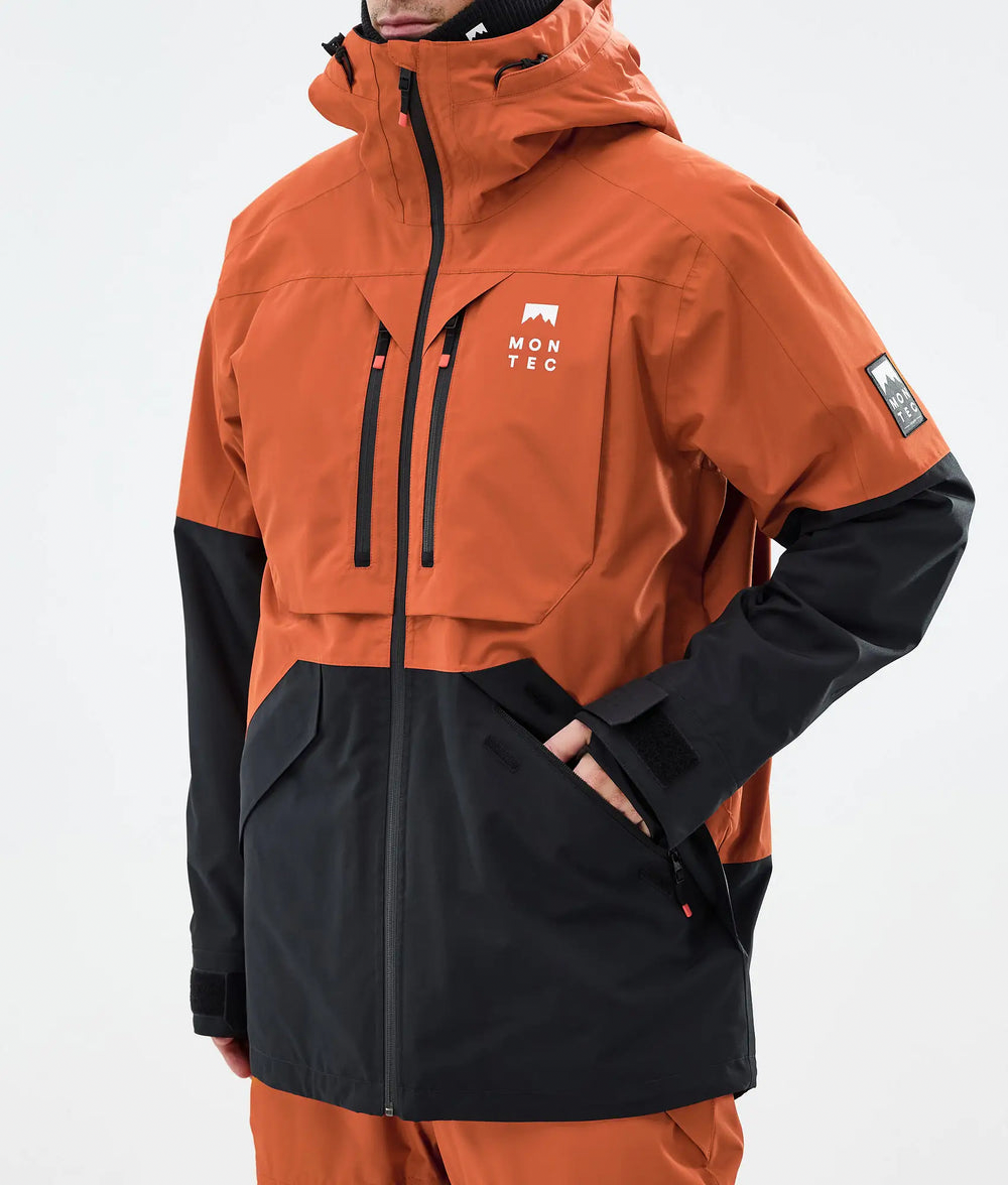 Arch Veste de ski pour homme – Orange brûlé / Noir