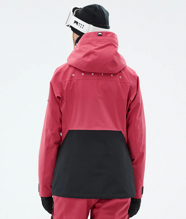 Moss W Veste de ski pour femme – Rouge clair / Noir