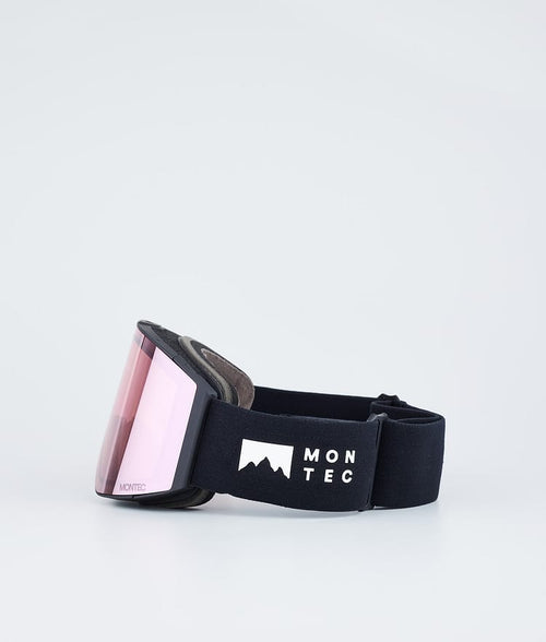 Masque De Ski – Noir Avec Écran Miroir Rose Saphir