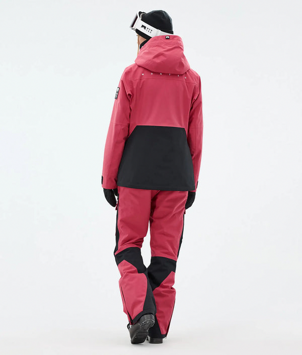 Moss W Veste de ski pour femme – Rouge clair / Noir