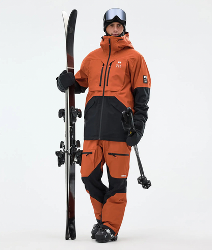 Arch Veste de ski pour homme – Orange brûlé / Noir